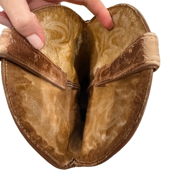 Imperial All American Made Men's Leather Cowboy Boots M478 Tan Size 10 D - Picture 13 of 16